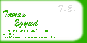 tamas egyud business card